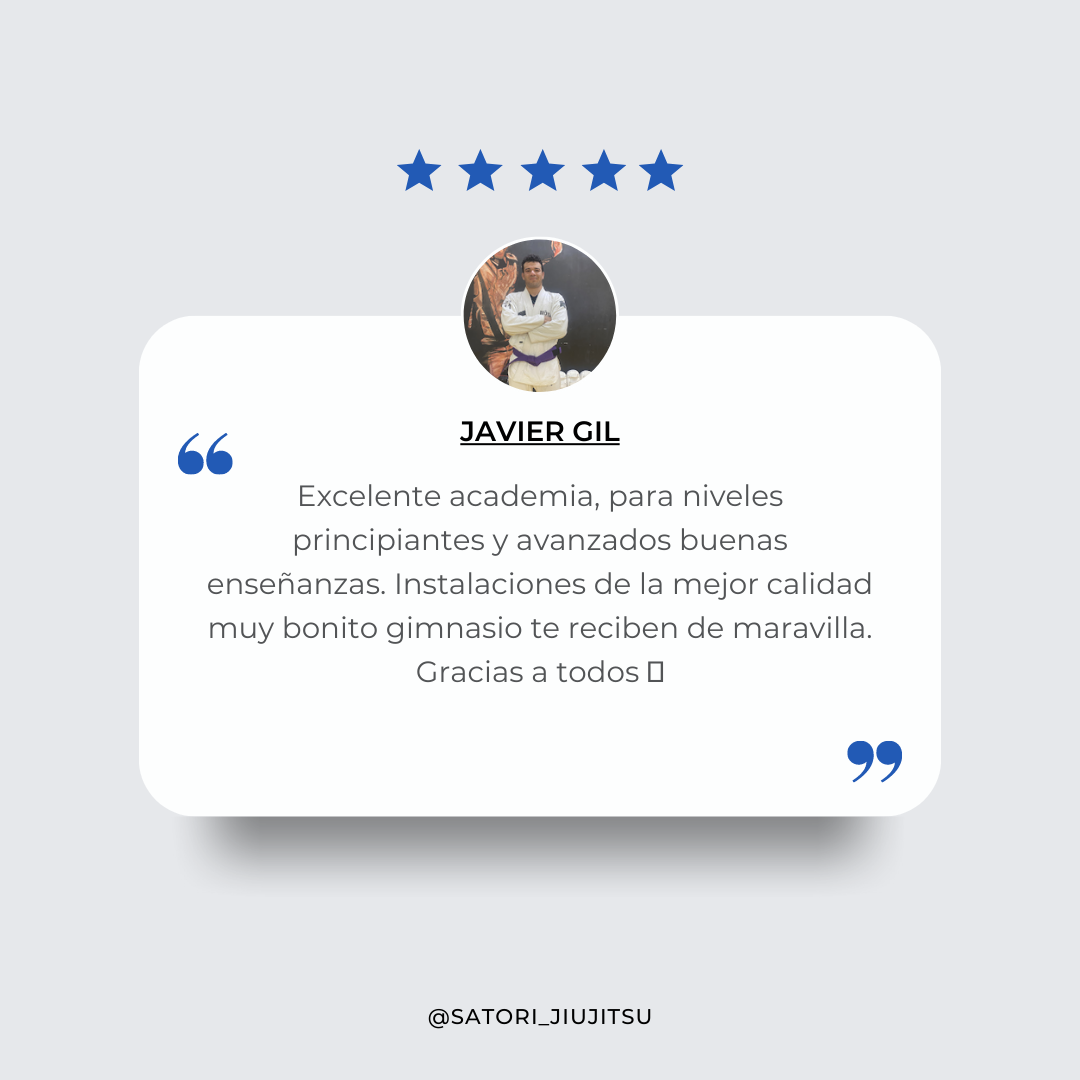 Reseña de Google de un alumno de Satori