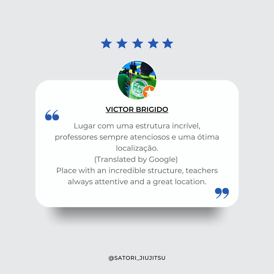 Reseña de Google de un alumno de Satori