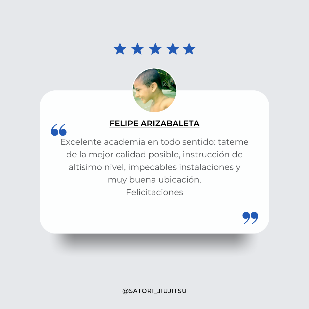 Reseña de Google de un alumno de Satori
